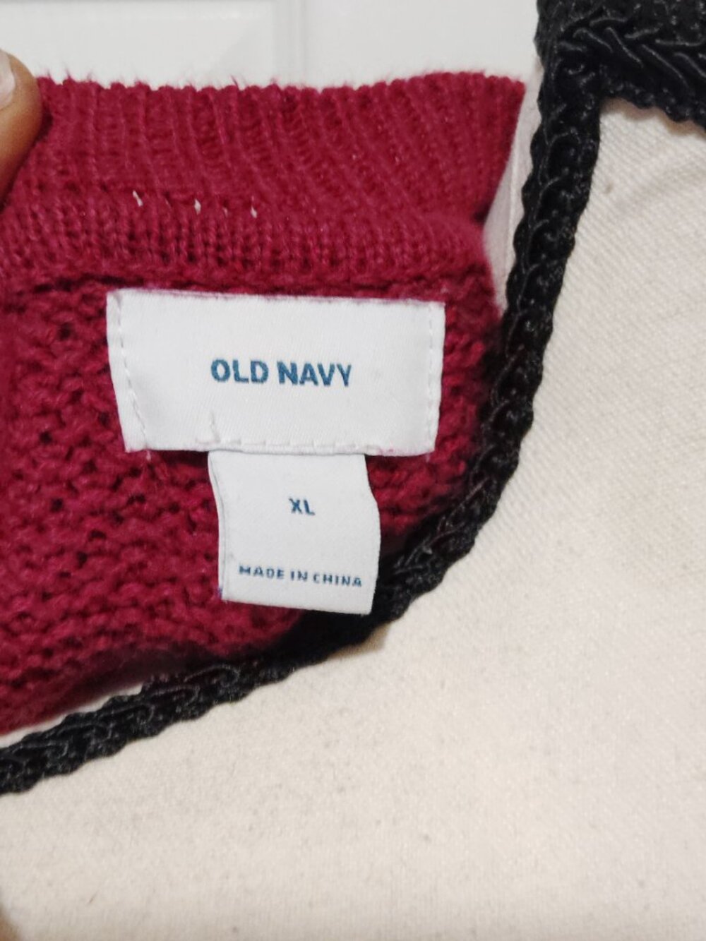Old Navy Women's Burgundy Textured Knit Crewneck Long Sleeve Sweater Size Xl - Picture 5 of 6